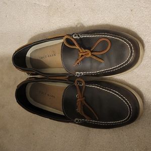 Brown boat shoes